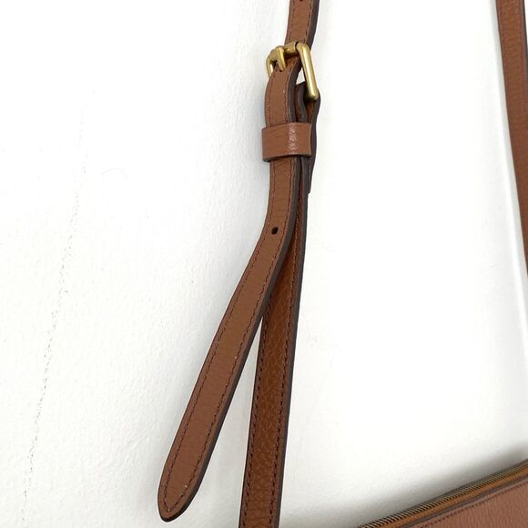 Fossil Gemma small pebbled leather crossbody bag in a brown